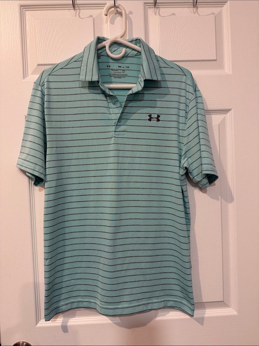 Under Armour Men’s Aqua Striped Polo